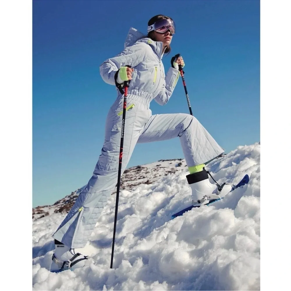NWT Free People Movement All Prepped Ski Suit Steel Purple Medium